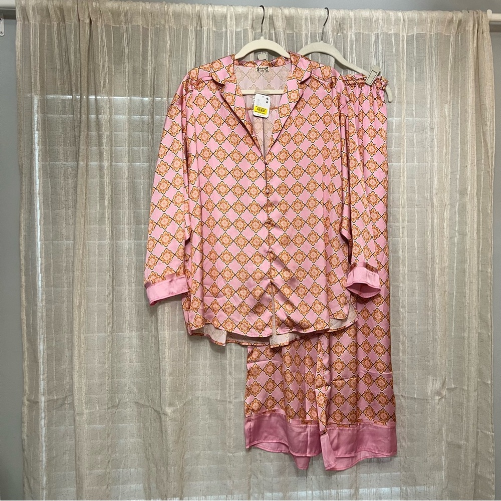 NWT Intimately Fp Dreamy Days Pajama Set in Sweet Lilac Combo
